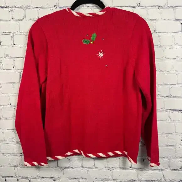 Womens Christmas Cardigan/Sweater Heirloom Collectibles Gingerbread Size Small - Picture 5 of 8